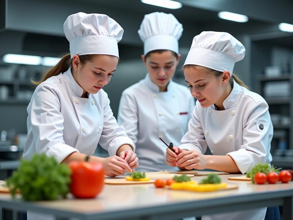 Latihan staf dapur junior hotel