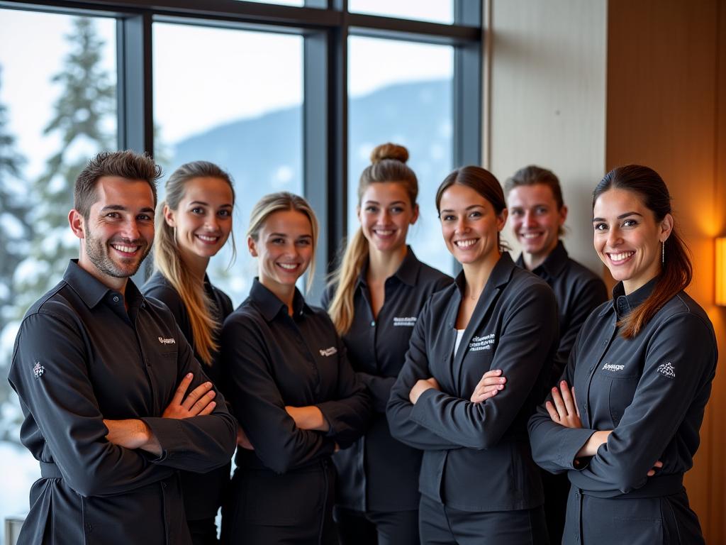 Staf hospitaliti resort ski bermusim
